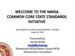 the maisa common core state standards initiative