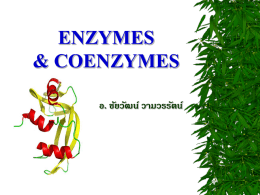 COENZYME - ชีวเคมี กำแพงแสน Biochemistry KU KPS