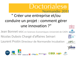 Innovation? - Université de Caen Basse Normandie