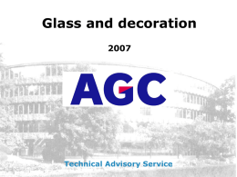Glass and decoration 2007 Technical Advisory