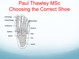 Choosing the Correct Shoe