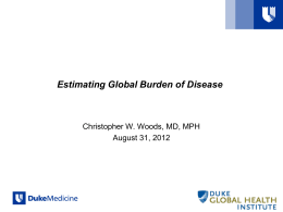 Global Burden of Disease talk 2012