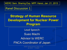 Strategy of Human Resource Development for Nuclear