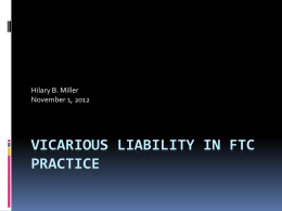 Vicarious Liability in FTC Practice