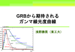 GRBから期待されるガンマ線光度曲線