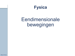 Eendimensionale bewegingen