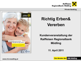 Präsentation - Raiffeisen Regionalbank Mödling