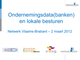 Presentatie ondernemersdatabanken en lokale besturen