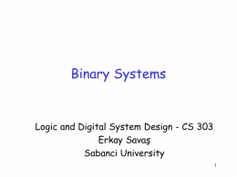 Chapter 1 - Binary Systems
