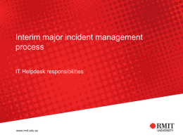 Interim Major Incident Management