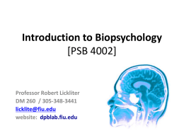 PSB 4002 - Developmental Psychobiology Laboratory