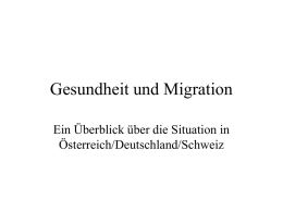 Gesundheit und Migration - Medizinische Universität Wien