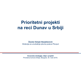 Prioritetni projekti na reci Dunav u Srbiji