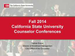 Enrollment Updates, Graduation and Student Success