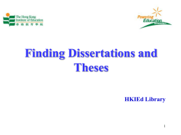 Dissertations and Theses