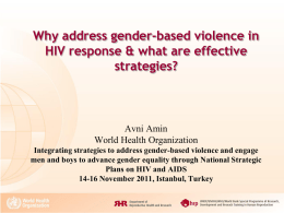 Why address gender-based violence in HIV
