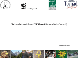 Sistemul de certificare FSC (Forest Stewardship Council)