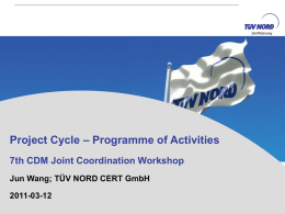 Project Cycle - CDM