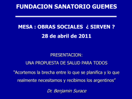 Grupo Técnico Salud - Fundación Sanatorio Guemes