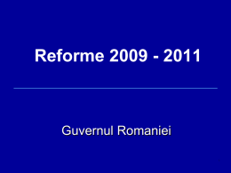 Reforme 2009 - 2011 - Prefectura Judeţului Vaslui