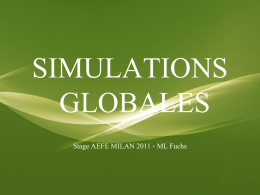 SIMULATIONS GLOBALES