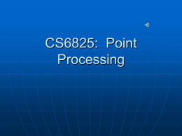Point-based Processing Lecture