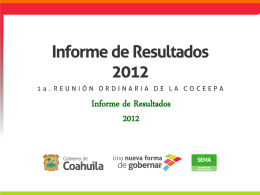 Diapositiva 1 - Secretaría de Medio Ambiente de Coahuila
