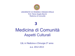 3.Aspetti culturali - Facoltà di Medicina e Chirurgia