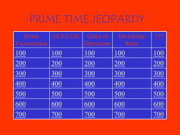 Jeopardy Game - Auburn City Schools