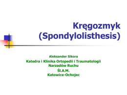 Kręgozmyk ( Spondylolisthesis)