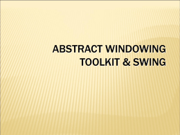 Abstract windowing toolkit & swing
