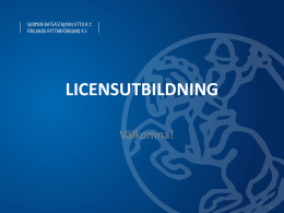 Licensutbildning
