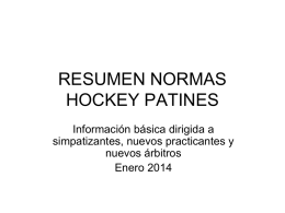 Resumen Normas Hockey Patines