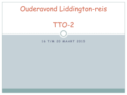 TTO2 Liddingtonreis maart 2015