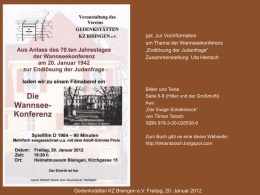 Wannsee-Konferenz -1 - Gedenkstätten KZ Bisingen eV
