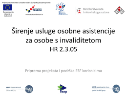 2.3.5 prezentacija - Priprema projekata i podrška ESF korisnicima
