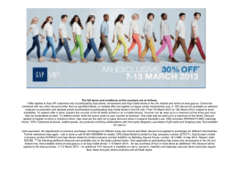 Offer applies to Gap VIP customers only at participating Gap stores