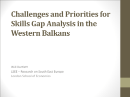Challenges and Priorities for Skills Gap Analysis in the Western