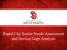 Senior Needs and Gaps Analysis Presentation May 2013