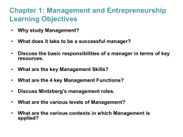 Managers and Management Principles