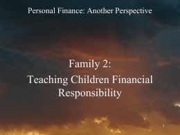 Teaching Children Financial Responsibility
