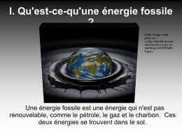 les énergies fossiles