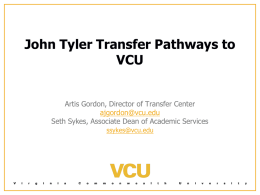 John Tyler Transfer Pathways to VCU