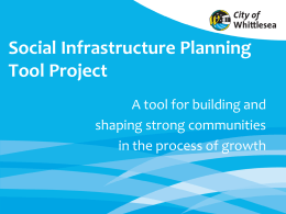 Social Infrastructure Planning Tool Project