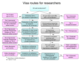 Visa routes for researchers