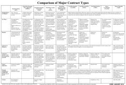 DAU “Comparison of Major Contract Types”