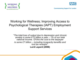 IAPT employment support services