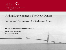 NewDonors_UvASeptember30 - International Development Studies