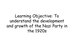 the Nazi`s in the 1920s leaflet