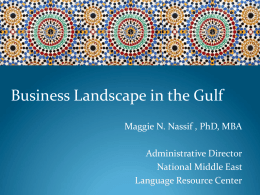 Business Landscape in the Gulf